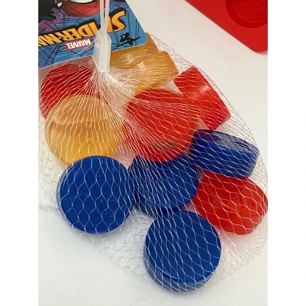 Marvel Spider-Man Silicone Ice Cube Tray and 12pk Reusable Ice Cubes Red New